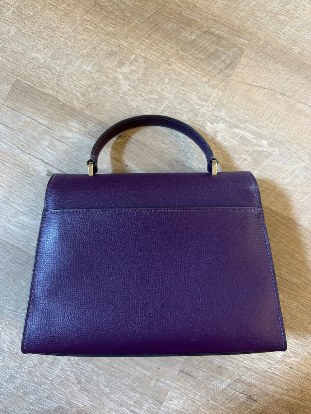 Kate Spade New York Purple Leather Satchel Crossbody Bag